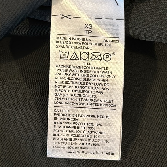 Gap velvet like midi black dress with stretch - Picture 8 of 8